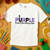 Purple Up For Month Of Military Child April Kids T-Shirt