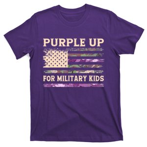 Purple Up For Military Child Dandelion Military Child Month T-Shirt