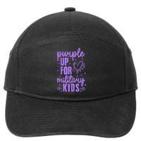 Purple Up For Military Military Child Month 7-Panel Snapback Hat