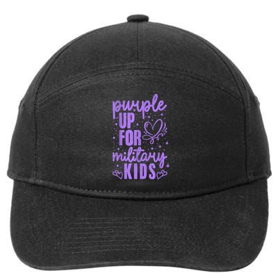 Purple Up For Military Military Child Month 7-Panel Snapback Hat