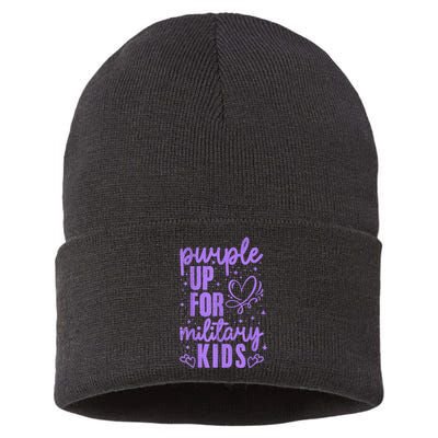 Purple Up For Military Military Child Month Sustainable Knit Beanie