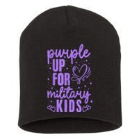 Purple Up For Military Military Child Month Short Acrylic Beanie