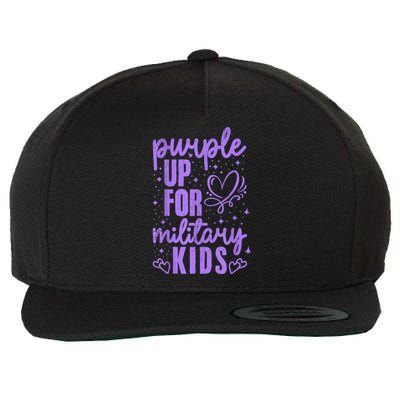 Purple Up For Military Military Child Month Wool Snapback Cap