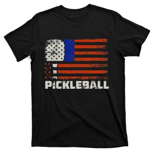 Pickleball USA Flag US Player Paddleball T-Shirt