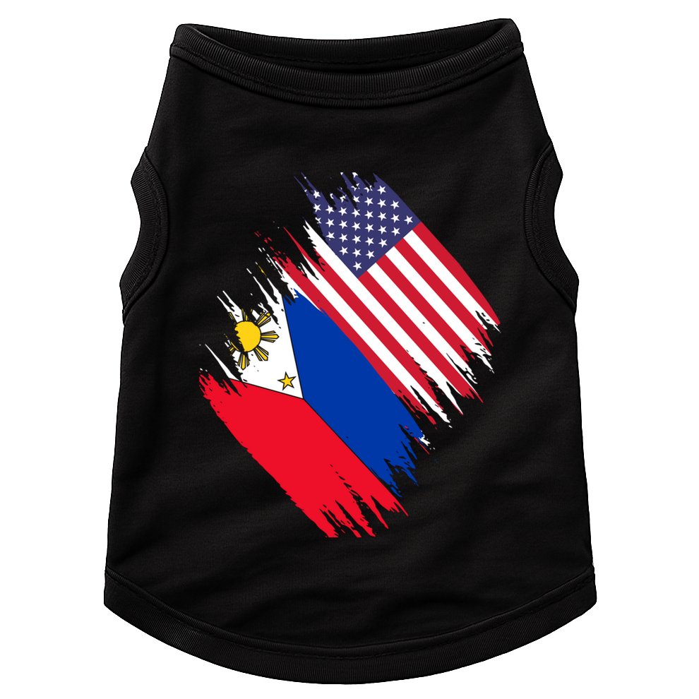 Philippines Usa Flag American Filipino Pride Philippines Cool Gift Doggie Tank