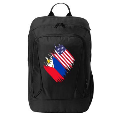 Philippines Usa Flag American Filipino Pride Philippines Cool Gift City Backpack