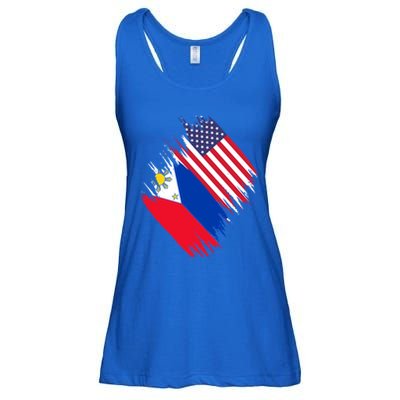 Philippines Usa Flag American Filipino Pride Philippines Cool Gift Ladies Essential Flowy Tank