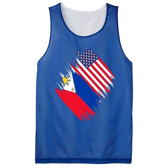 Philippines Usa Flag American Filipino Pride Philippines Cool Gift Mesh Reversible Basketball Jersey Tank