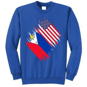 Philippines Usa Flag American Filipino Pride Philippines Cool Gift Tall Sweatshirt