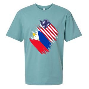 Philippines Usa Flag American Filipino Pride Philippines Cool Gift Sueded Cloud Jersey T-Shirt