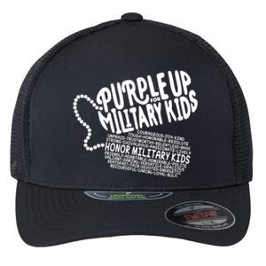 Purple Up For Military Month Of The Military Child Flexfit Unipanel Trucker Cap