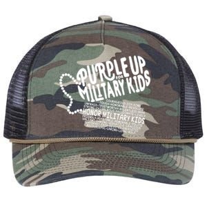 Purple Up For Military Month Of The Military Child Retro Rope Trucker Hat Cap