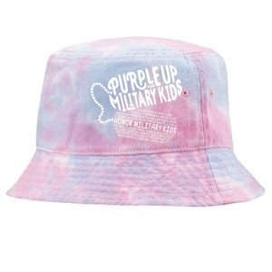 Purple Up For Military Month Of The Military Child Tie-Dyed Bucket Hat