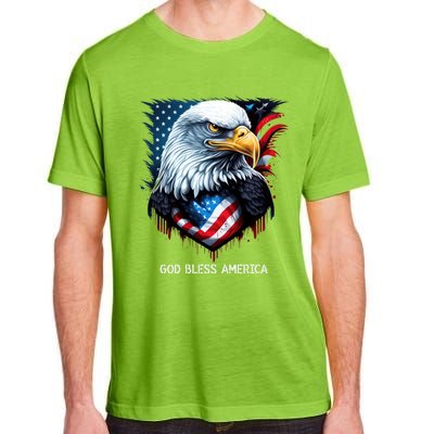 Patriotic Usa Flag Colors Tee God Bless America Gift Adult ChromaSoft Performance T-Shirt