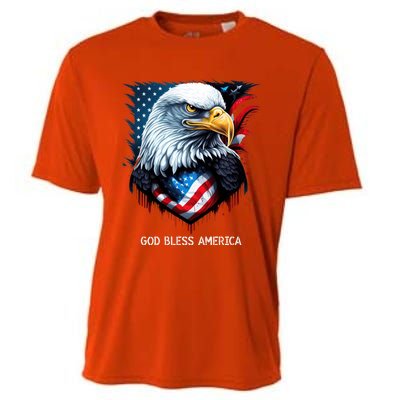 Patriotic Usa Flag Colors Tee God Bless America Gift Cooling Performance Crew T-Shirt