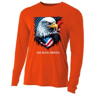 Patriotic Usa Flag Colors Tee God Bless America Gift Cooling Performance Long Sleeve Crew