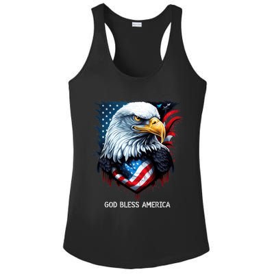 Patriotic Usa Flag Colors Tee God Bless America Gift Ladies PosiCharge Competitor Racerback Tank