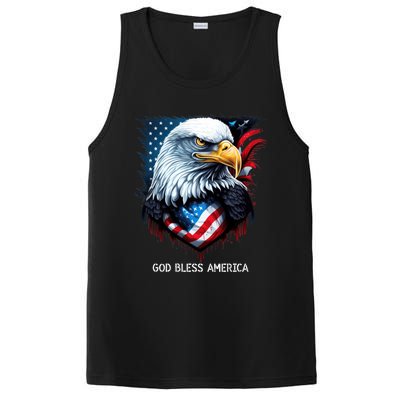 Patriotic Usa Flag Colors Tee God Bless America Gift PosiCharge Competitor Tank