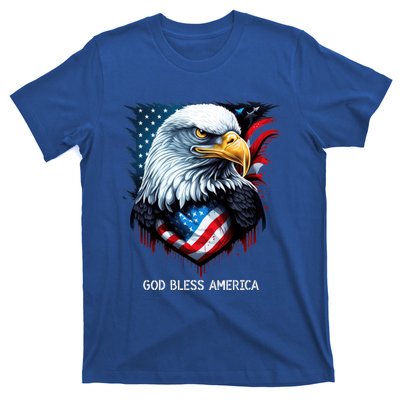 Patriotic Usa Flag Colors Tee God Bless America Gift T-Shirt