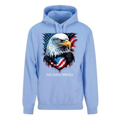 Patriotic Usa Flag Colors Tee God Bless America Gift Unisex Surf Hoodie