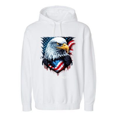 Patriotic Usa Flag Colors Tee God Bless America Gift Garment-Dyed Fleece Hoodie