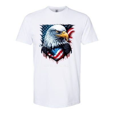 Patriotic Usa Flag Colors Tee God Bless America Gift Softstyle CVC T-Shirt