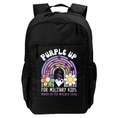 Purple Up For Military Rainbow Military Child Month Daily Commute Backpack