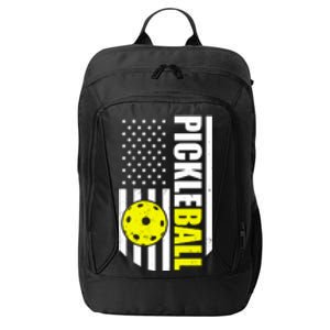 Pickleball USA Flag Love Playing Pickle Ball City Backpack