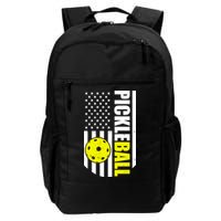 Pickleball USA Flag Love Playing Pickle Ball Backpack