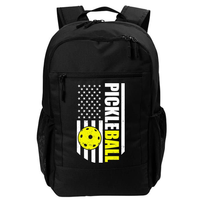 Pickleball USA Flag Love Playing Pickle Ball Backpack