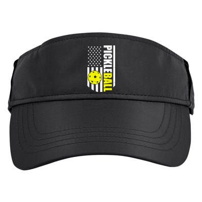 Pickleball USA Flag Love Playing Pickle Ball Adult Drive Performance Visor