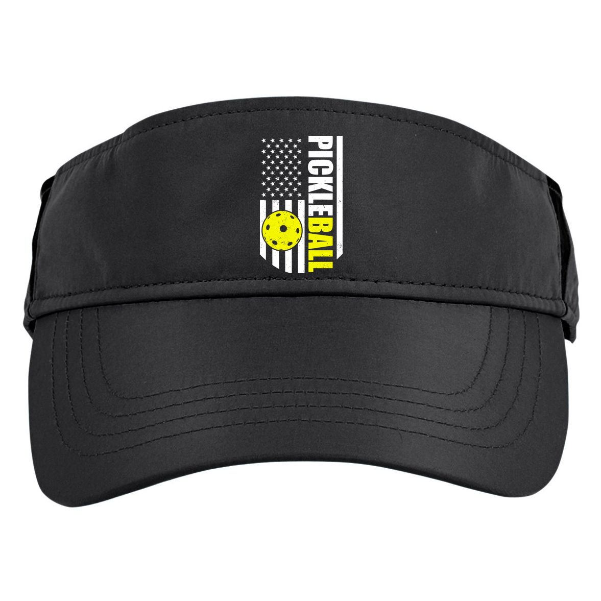 Pickleball USA Flag Love Playing Pickle Ball Adult Drive Performance Visor