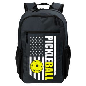 Pickleball USA Flag Love Playing Pickle Ball Daily Commute Backpack