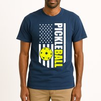 Pickleball USA Flag Love Playing Pickle Ball Tall T-Shirt