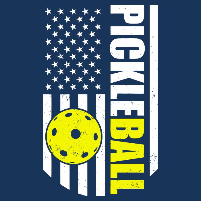 Pickleball USA Flag Love Playing Pickle Ball Tall T-Shirt