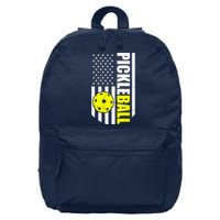 Pickleball USA Flag Love Playing Pickle Ball 16 in Basic Backpack