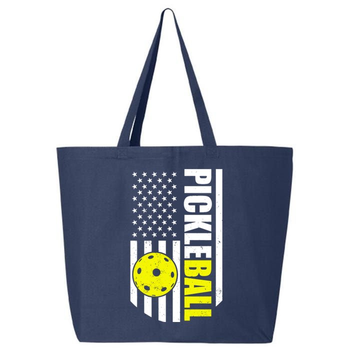 Pickleball USA Flag Love Playing Pickle Ball 25L Jumbo Tote