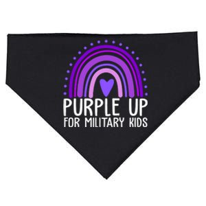 Purple Up For Miliartykids Rainbow Heart USA-Made Doggie Bandana