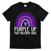 Purple Up For Miliartykids Rainbow Heart T-Shirt