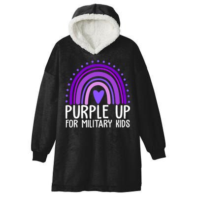 Purple Up For Miliartykids Rainbow Heart Hooded Wearable Blanket