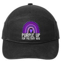 Purple Up For Miliartykids Rainbow Heart 7-Panel Snapback Hat