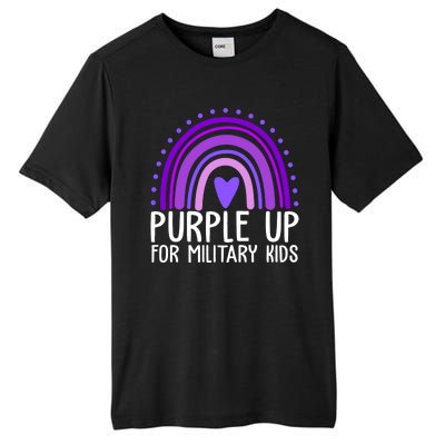 Purple Up For Miliartykids Rainbow Heart Tall Fusion ChromaSoft Performance T-Shirt