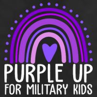 Purple Up For Miliartykids Rainbow Heart 11oz C Handle Ceramic Mug