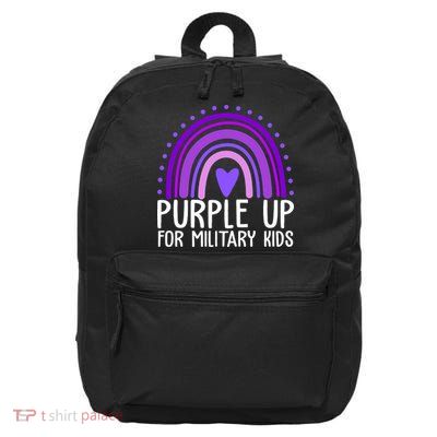 Purple Up For Miliartykids Rainbow Heart 16 in Basic Backpack