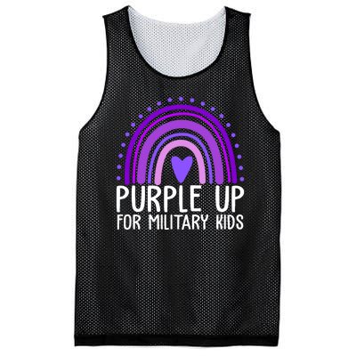 Purple Up For Miliartykids Rainbow Heart Mesh Reversible Basketball Jersey Tank