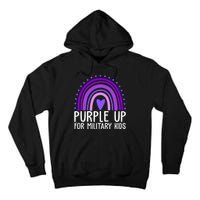 Purple Up For Miliartykids Rainbow Heart Tall Hoodie