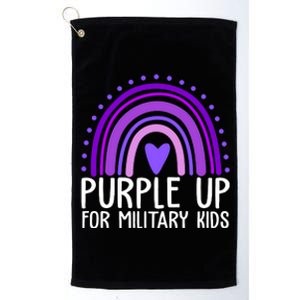 Purple Up For Miliartykids Rainbow Heart Platinum Collection Golf Towel