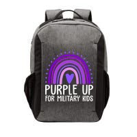 Purple Up For Miliartykids Rainbow Heart Vector Backpack