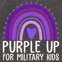 Purple Up For Miliartykids Rainbow Heart Vector Backpack