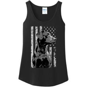 Patriotic USA Flag Black Labrador gift for Lab Owners Ladies Essential Tank